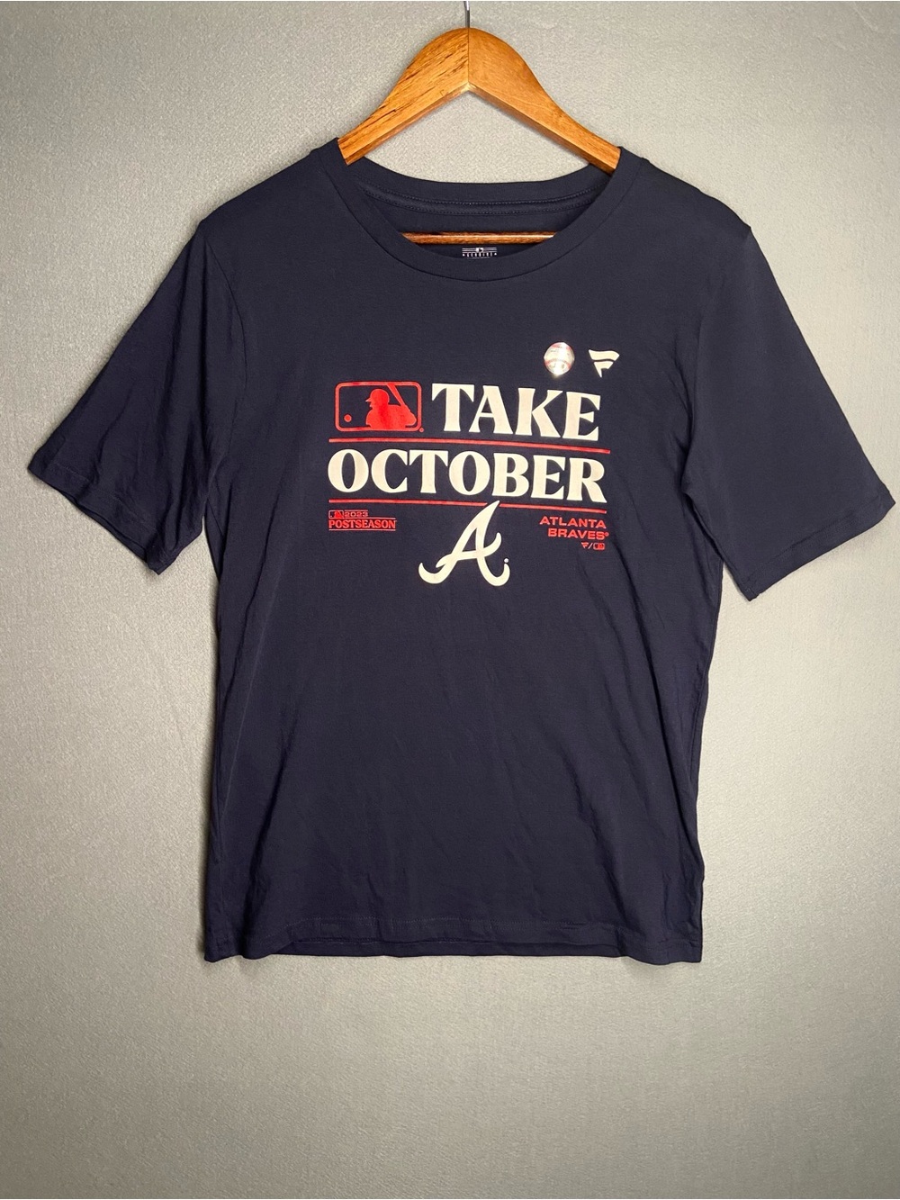 Atlanta Braves 'Take October' Navy Short-Sleeve Graphic Tee
